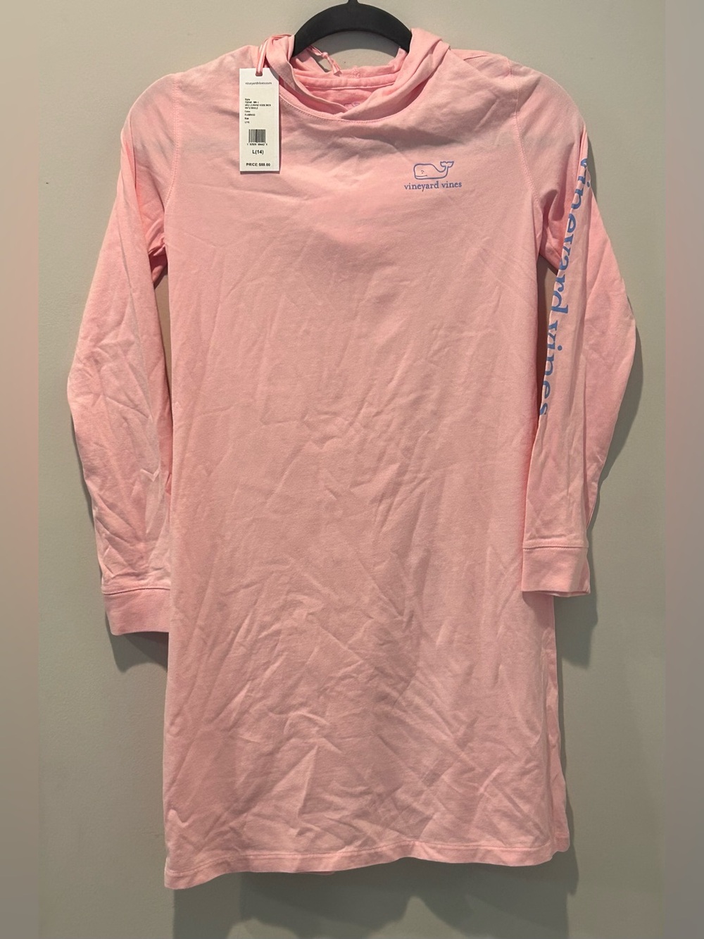 NWT Vineyard Vines Girls' Long-Sleeve GraphicHoodie Dress